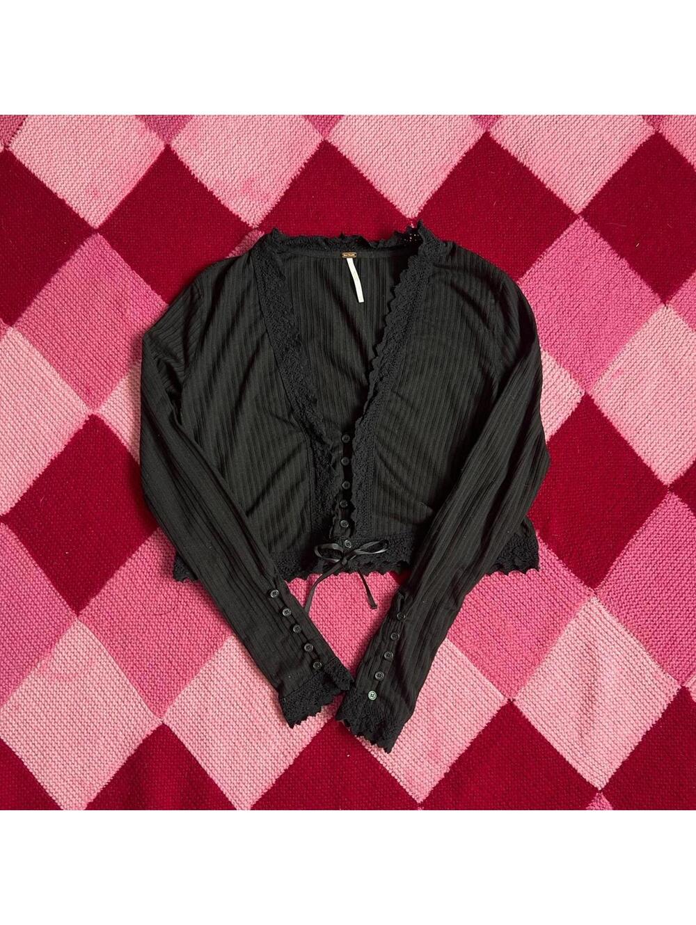 black whimsygoth long sleeve top